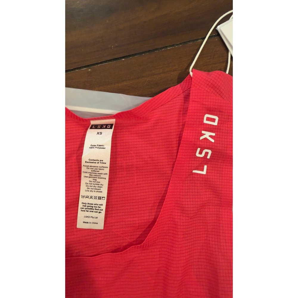 LSKD Race Day Cropped Performance Tank Raspberry Pink XS WTNK00596 NEW NWT - Picture 8 of 16